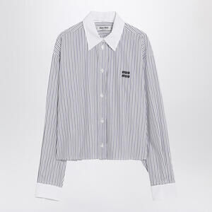 MIU MIU STRIPED POPLIN SHIRT